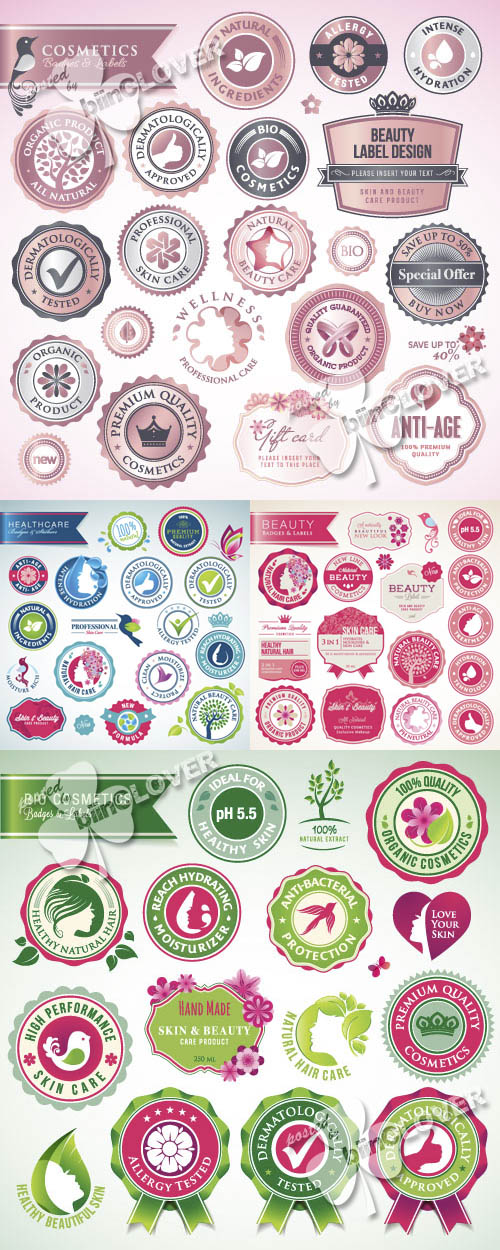 Beauty labels and stickers 0193