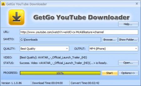 GetGo YouTube Downloader 1.6.0.855 Portable