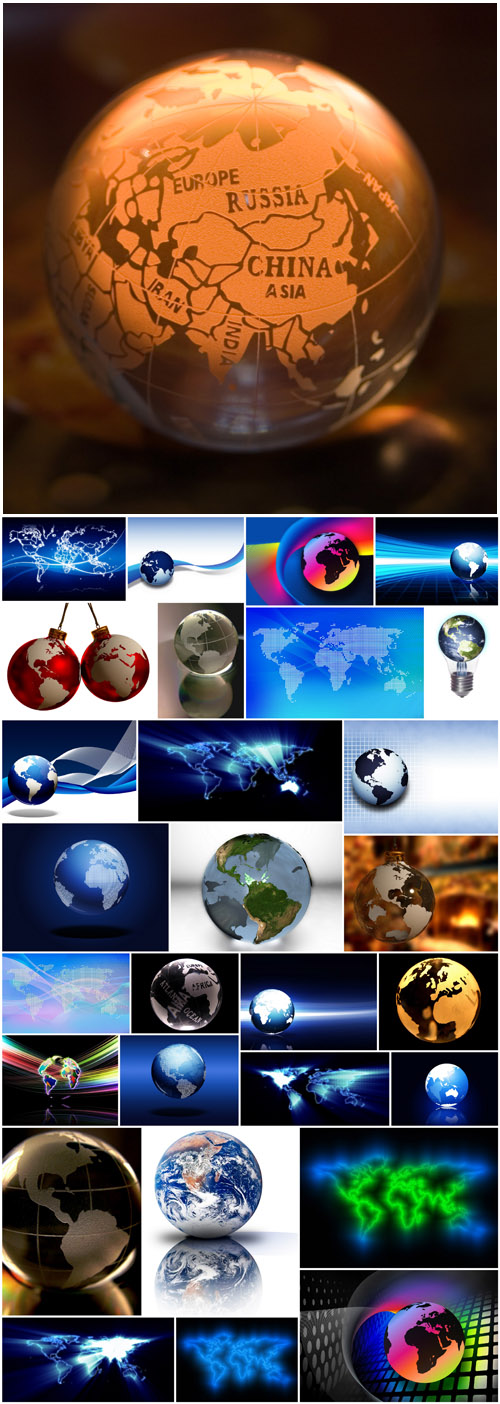 Stock Images World - Earth Cliparts