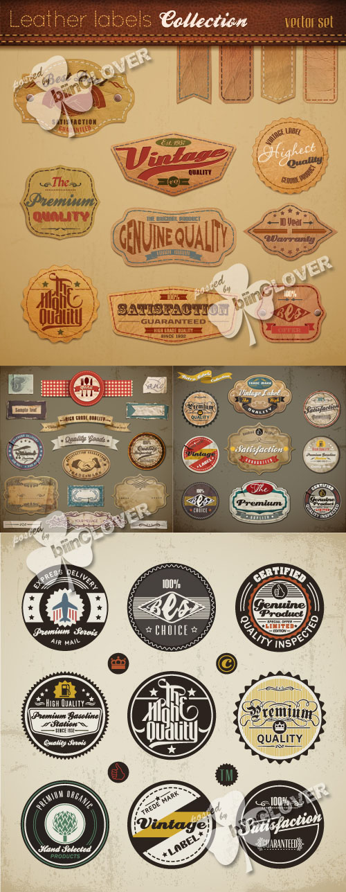 Retro labels, badges and stickers set 0197