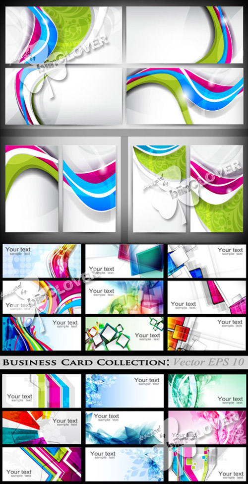 Set of abstract business card 0201