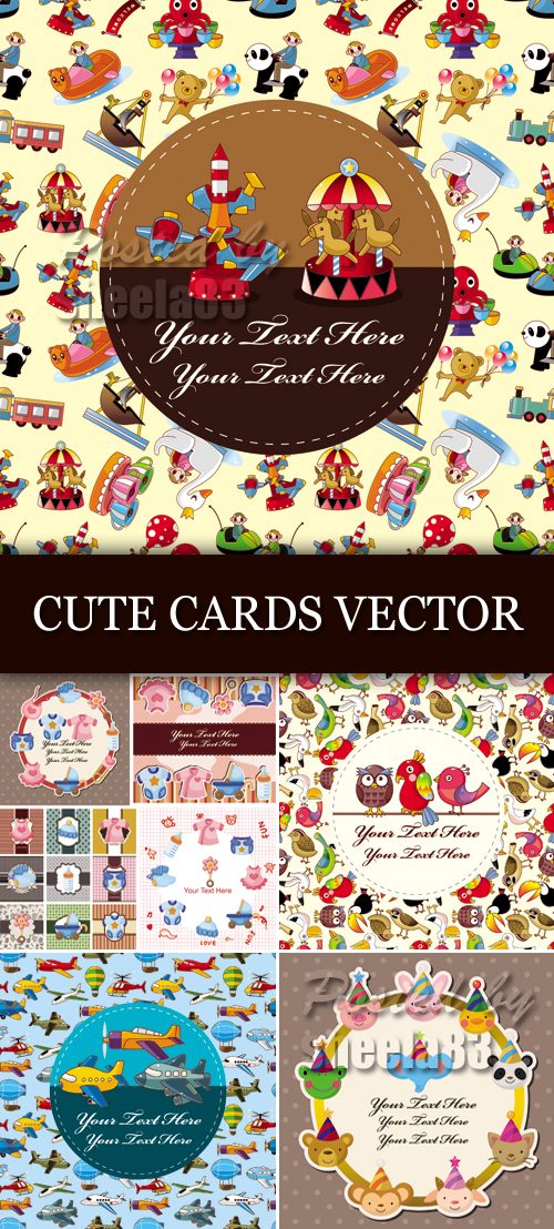 Cute Cards Vector