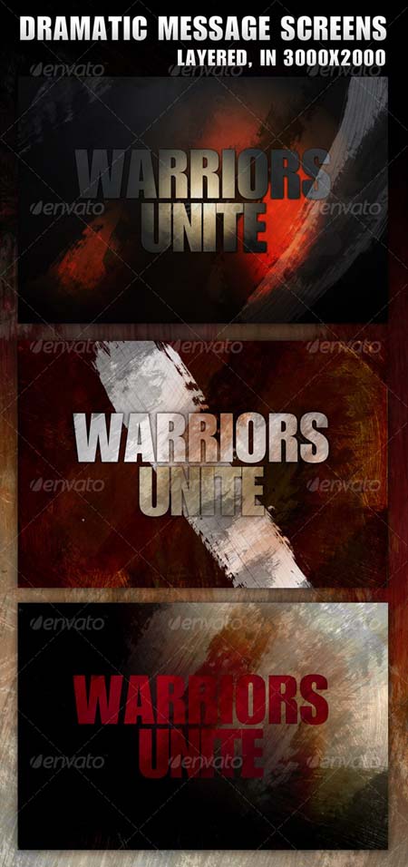 GraphicRiver 3 Dramatic Message Screens Template