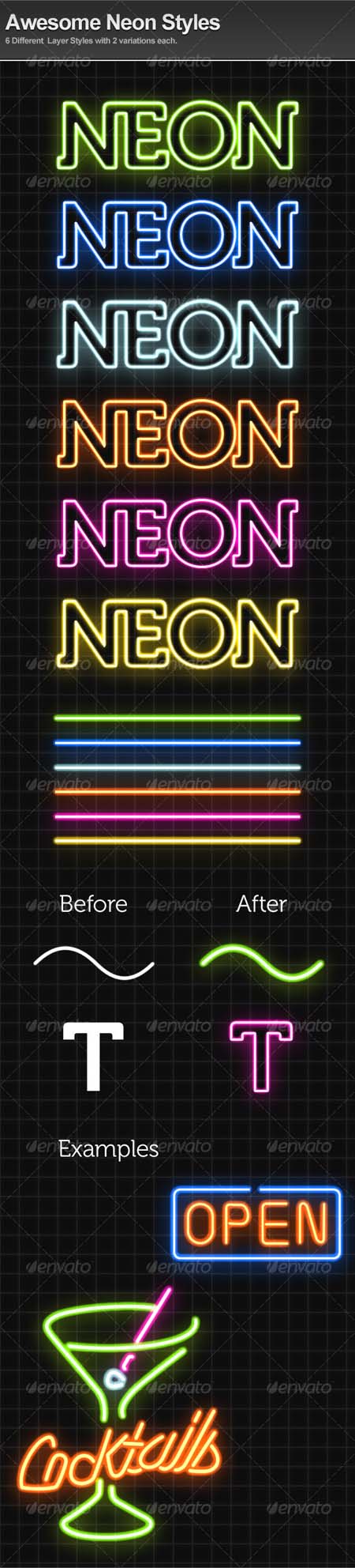 GraphicRiver Awesome Neon Styles