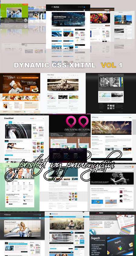 20 Dynamic CSS XHTML Templates Website Vol.1 - New update 