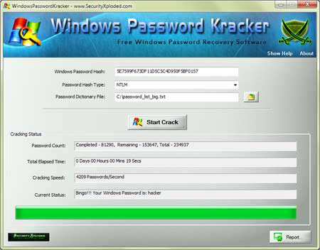 Windows Password Kracker 1.0