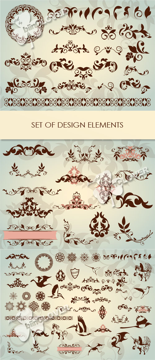 Set of design elements 0222