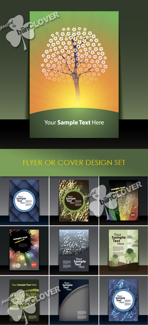 Flyer or cover design set 0222