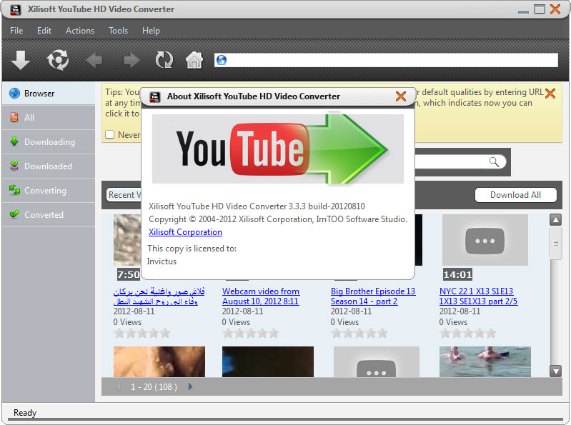 Скачать Xilisoft YouTube HD Video Converter 3.3.3.20120810 Portable by I