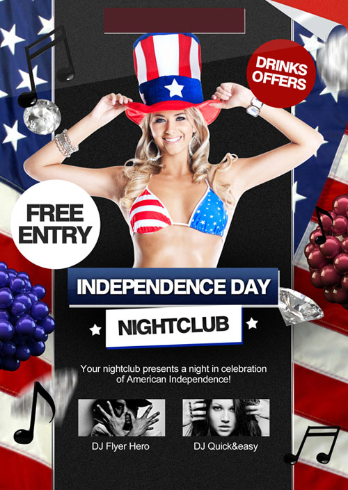 4th July / Independence Day Flyer/Poster PSD Template