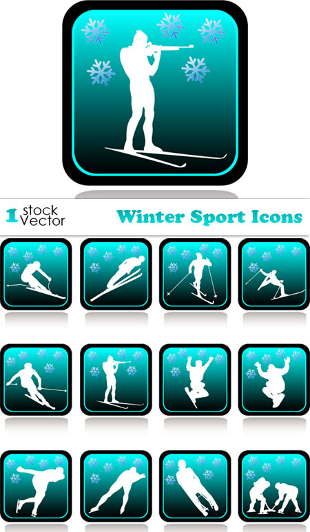 Stock Vector - Winter Sport Icons