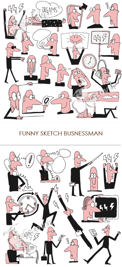Funny sketch businessman 0246