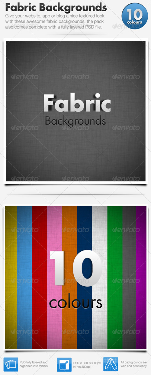 GraphicRiver Fabric Backgrounds x10  