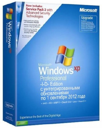 Windows XP Professional SP3 Russian VL (-I-D- Edition) 01.09.2012 + AHCI