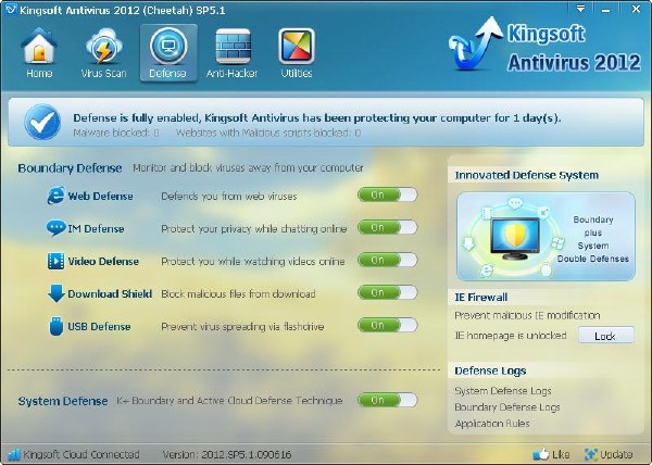 Kingsoft Antivirus 2012 SP5.1.090616