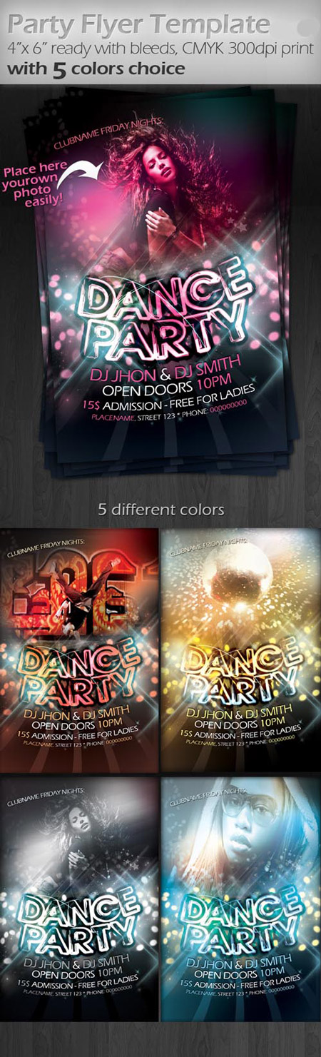 DJ Dance Party Flyer Template