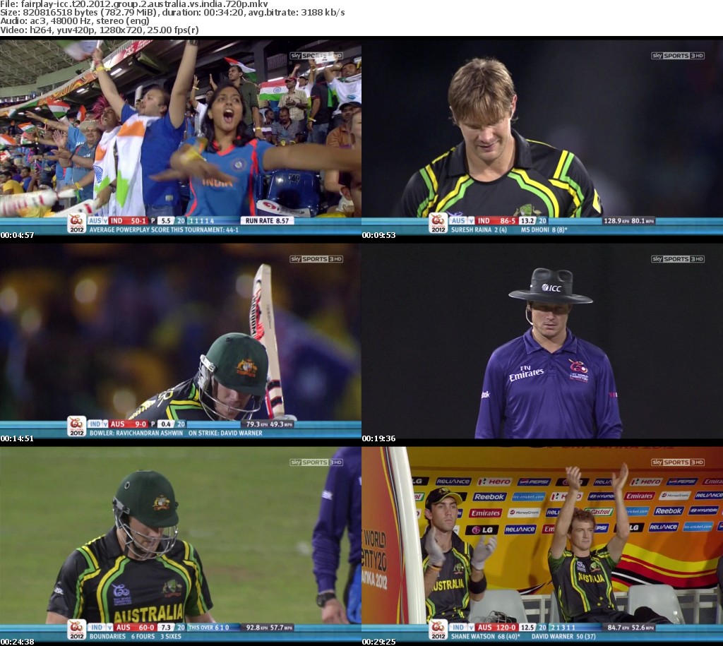 4f99729aaafd1605315c2b18c09ac8e3 ICC World Twenty20 2012 Super Eight Group 2 Australia Vs India HIGHLIGHTS 720p HDTV x264 FAIRPLAY